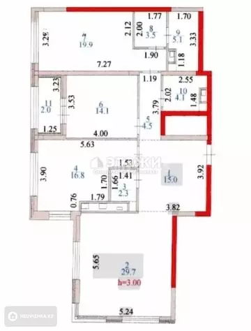 119 м², 3-комнатная квартира, этаж 14 из 18, 119 м², изображение - 4
