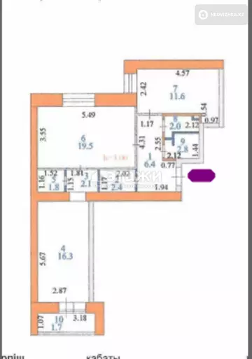 66 м², 2-комнатная квартира, этаж 10 из 12, 66 м², изображение - 24