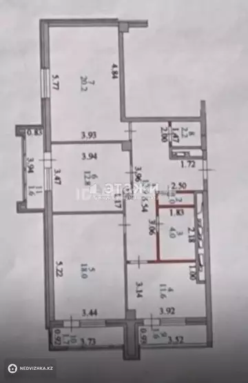 88.1 м², 3-комнатная квартира, этаж 4 из 19, 88 м², изображение - 11