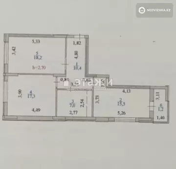 69 м², 2-комнатная квартира, этаж 6 из 17, 69 м², изображение - 8