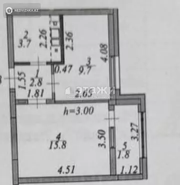 35 м², 1-комнатная квартира, этаж 12 из 12, 35 м², изображение - 17