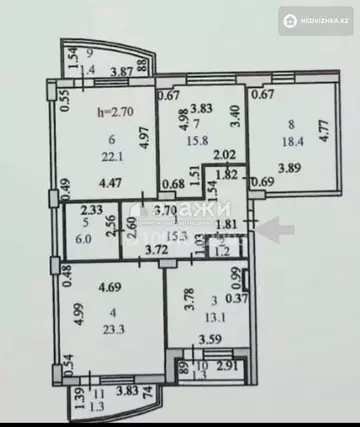 120 м², 4-комнатная квартира, этаж 5 из 19, 120 м², изображение - 10