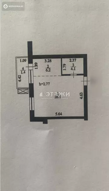 37.8 м², 1-комнатная квартира, этаж 3 из 10, 38 м², изображение - 5