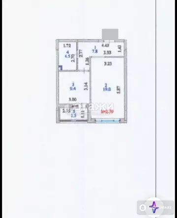 42 м², 1-комнатная квартира, этаж 2 из 9, 42 м², изображение - 11