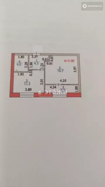 39 м², 2-комнатная квартира, этаж 11 из 12, 39 м², изображение - 8