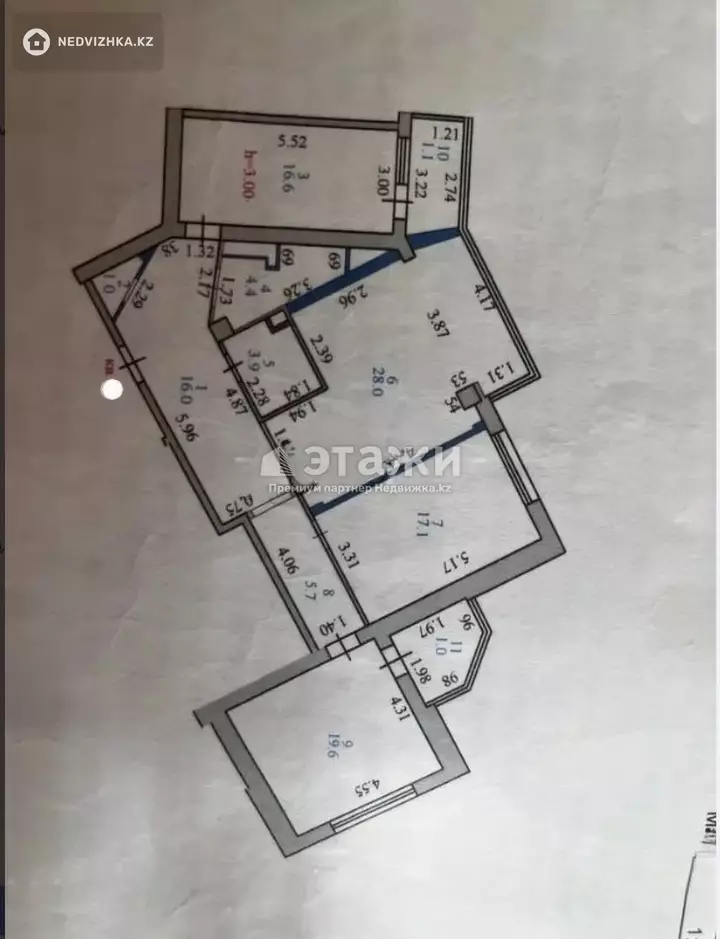 117 м², 3-комнатная квартира, этаж 3 из 22, 117 м², изображение - 1