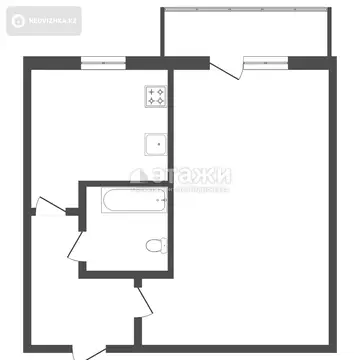 32 м², 1-комнатная квартира, этаж 2 из 4, 32 м², изображение - 6