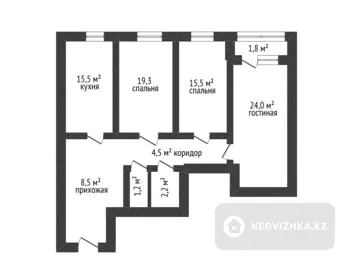 102 м², 3-комнатная квартира, этаж 3 из 10, 102 м², изображение - 20