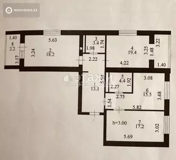 93.4 м², 3-комнатная квартира, этаж 2 из 9, 93 м², изображение - 26