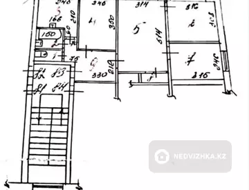 4-комнатная квартира, этаж 1 из 5, 59 м²