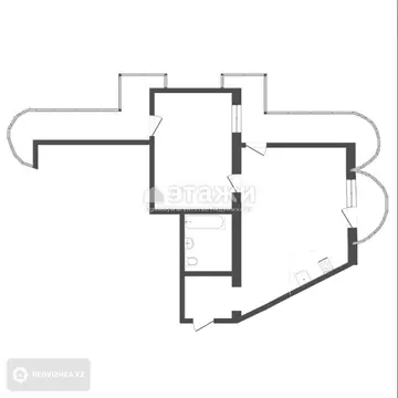 61.8 м², 3-комнатная квартира, этаж 2 из 5, 62 м², изображение - 5