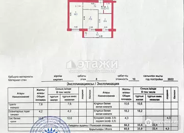 60.5 м², 2-комнатная квартира, этаж 8 из 10, 60 м², изображение - 32