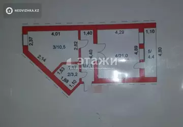 44 м², 2-комнатная квартира, этаж 5 из 5, 44 м², изображение - 5