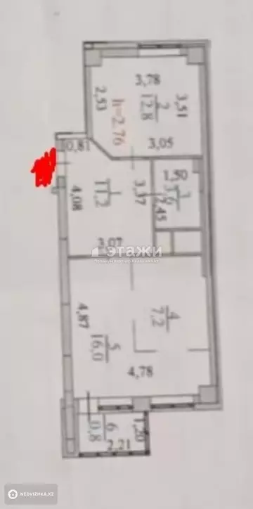 55 м², 2-комнатная квартира, этаж 4 из 19, 55 м², изображение - 16