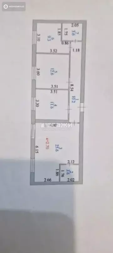 76.5 м², 3-комнатная квартира, этаж 2 из 3, 76 м², изображение - 5