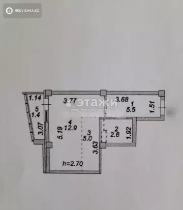 27.5 м², 1-комнатная квартира, этаж 4 из 16, 28 м², изображение - 4