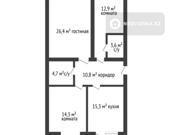 100 м², 3-комнатная квартира, этаж 5 из 9, 100 м², изображение - 7