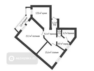 86 м², 2-комнатная квартира, этаж 6 из 6, 86 м², изображение - 18