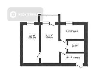 44 м², 2-комнатная квартира, этаж 5 из 5, 44 м², изображение - 7