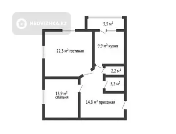 79 м², 2-комнатная квартира, этаж 7 из 7, 79 м², изображение - 21