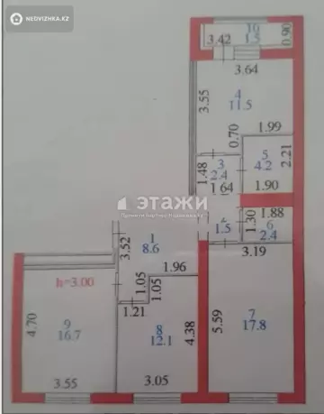 80 м², 4-комнатная квартира, этаж 4 из 9, 80 м², изображение - 13