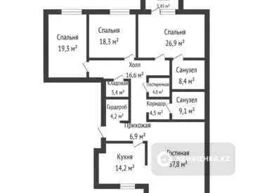 172.2 м², 4-комнатная квартира, этаж 1 из 5, 172 м², изображение - 9