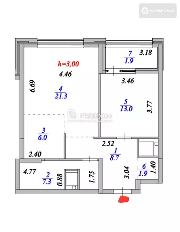 60.1 м², 2-комнатная квартира, этаж 10 из 20, 60 м², изображение - 9