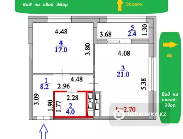 52.3 м², 2-комнатная квартира, этаж 3 из 9, 52 м², изображение - 8