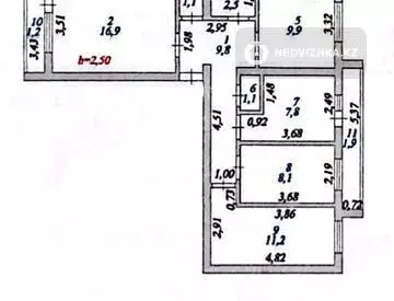 4-комнатная квартира, этаж 1 из 5, 72 м²