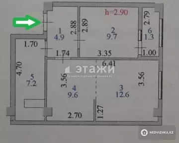 45.3 м², 2-комнатная квартира, этаж 8 из 10, 45 м², изображение - 13