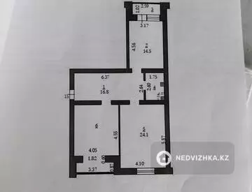 84 м², 2-комнатная квартира, этаж 5 из 5, 84 м², изображение - 5