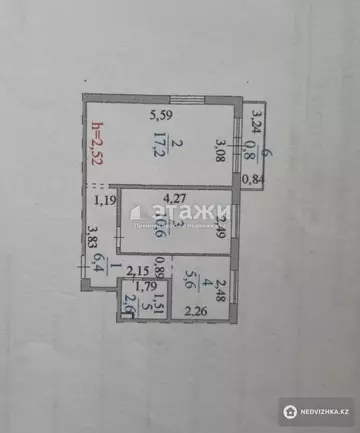 43.2 м², 2-комнатная квартира, этаж 4 из 5, 43 м², изображение - 20