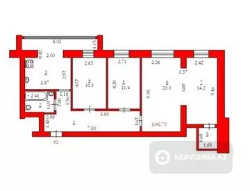 95.3 м², 3-комнатная квартира, этаж 5 из 6, 95 м², изображение - 8