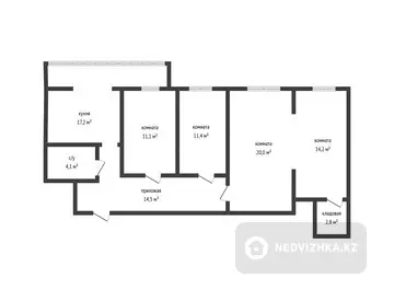 95.3 м², 3-комнатная квартира, этаж 5 из 6, 95 м², изображение - 9