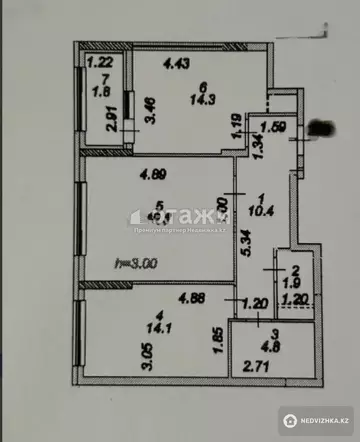 66.9 м², 2-комнатная квартира, этаж 5 из 12, 67 м², изображение - 9
