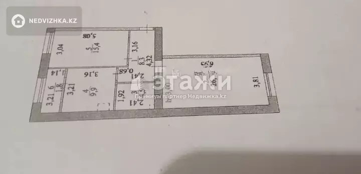 66.4 м², 2-комнатная квартира, этаж 10 из 12, 66 м², изображение - 1