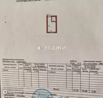 18 м², 1-комнатная квартира, этаж 2 из 3, 18 м², изображение - 4