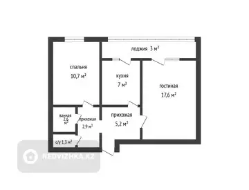 50.3 м², 2-комнатная квартира, этаж 8 из 9, 50 м², изображение - 13