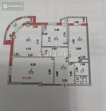 103 м², 3-комнатная квартира, этаж 4 из 9, 103 м², изображение - 18