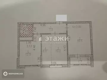 58 м², 3-комнатная квартира, этаж 7 из 12, 58 м², изображение - 13