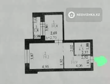 46.8 м², 1-комнатная квартира, этаж 7 из 9, 47 м², изображение - 10