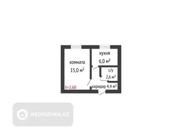 28 м², 1-комнатная квартира, этаж 1 из 5, 28 м², изображение - 7