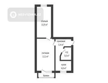 45 м², 2-комнатная квартира, этаж 4 из 5, 45 м², изображение - 13