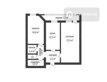 70.5 м², 2-комнатная квартира, этаж 10 из 10, 70 м², изображение - 12