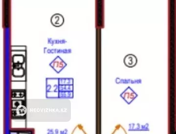 57 м², 2-комнатная квартира, этаж 5 из 7, 57 м², изображение - 5