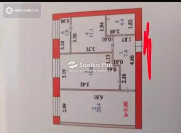 62 м², 2-комнатная квартира, этаж 6 из 12, 62 м², изображение - 10