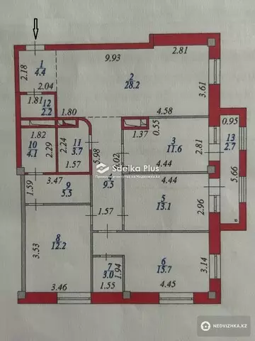 116 м², 4-комнатная квартира, этаж 9 из 9, 116 м², изображение - 35