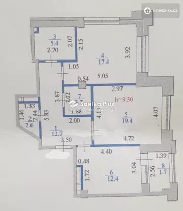75 м², 2-комнатная квартира, этаж 7 из 8, 75 м², изображение - 13