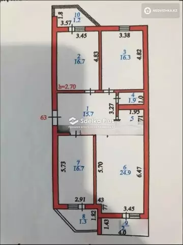 100 м², 3-комнатная квартира, этаж 8 из 10, 100 м², изображение - 8