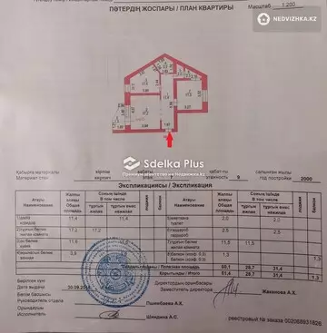 61.4 м², 2-комнатная квартира, этаж 7 из 9, 61 м², изображение - 9